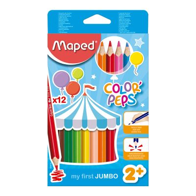 Lápices maxi 12 colores triangular1