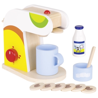 Juego cafetera de madera 13pz1