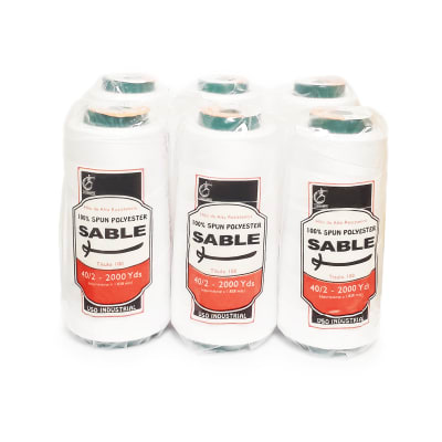 Hilo de coser blanco, 6 unidades