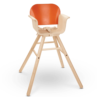 Silla alta - naranja para comer