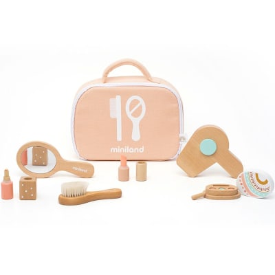 Set de belleza de madera para muñecos1