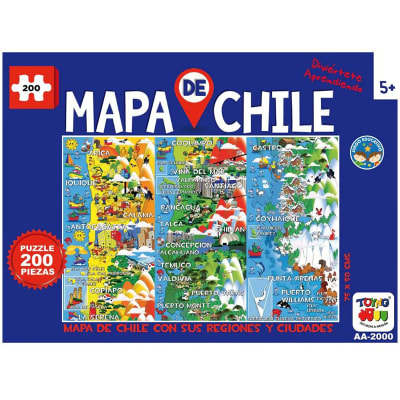 Puzzle 200 piezas Mapa de Chile1