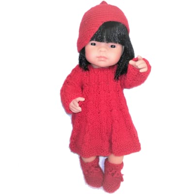 Vestido de lana 5pz modelo Aiko - para muñecas de 40cm1