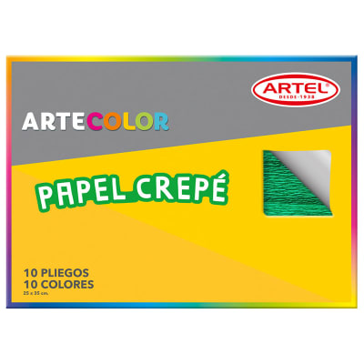Artel Artecolor - Estuche papel crepé 10 pliegos, 10 colores1