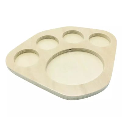 Bandeja de madera para fichas de clasificación Montessori