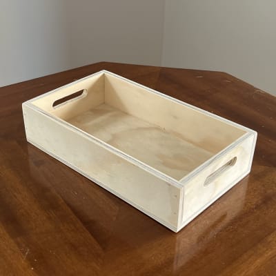 Bandeja de madera rectangular pequeña 2 asas Montessori