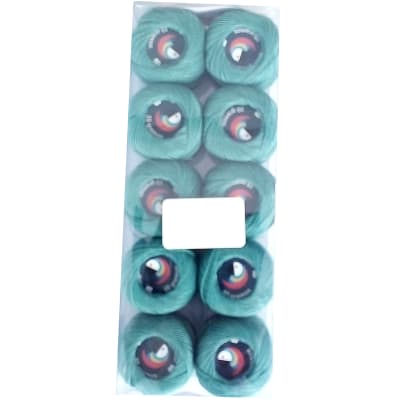 Hilo de bordar perle 10grs verde oscuro 10 ovillos1