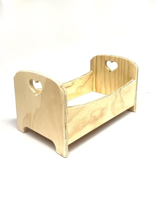 Cama de Madera Chica Para Muñecas