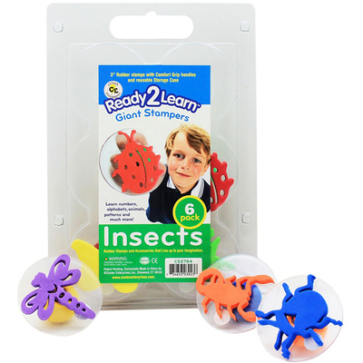 Set 6 sellos gigantes insectos1