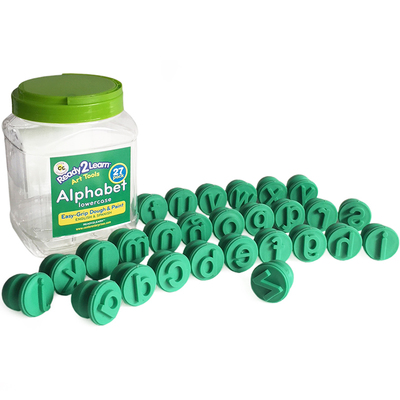 Balde 27 sellos alfabeto letras minúsculas