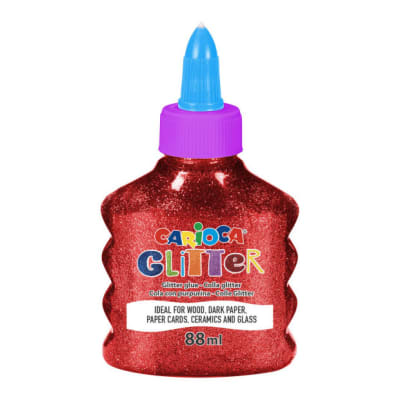 Cola glitter spark 88ml rojo1