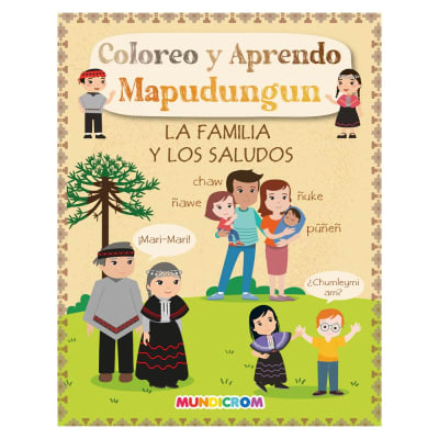 Coloreo y aprendo Mapudungun - La familia y los saludos1