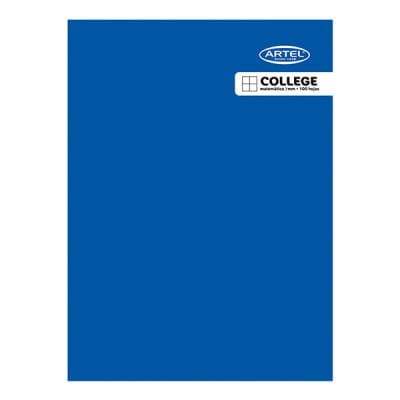 Artel Cuaderno college matemáticas 7mm 100hjs, azul1