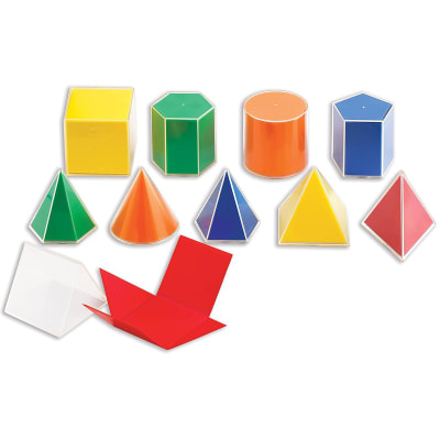 Cuerpos geométricos plegables acrílicos 10pz1