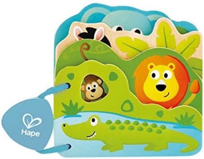 Libro Bebé de Madera Animales Salvajes - Hape1