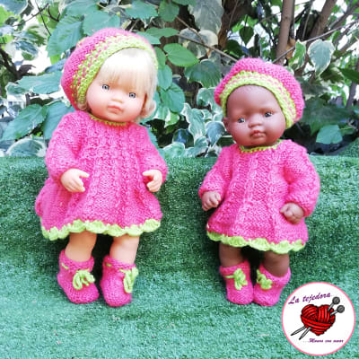 Vestido de lana 5pz modelo Elena