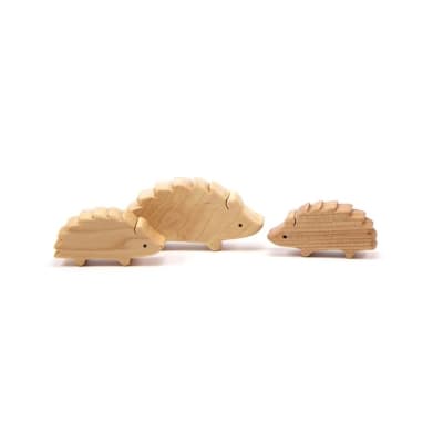 Familia Erizo de tierra, serie madera nativa1