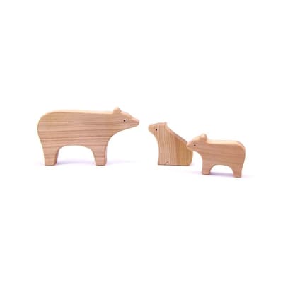 Familia Oso polar, serie madera nativa1