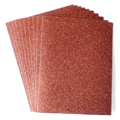 Foamy con diamantina adhesivo carta, color café1