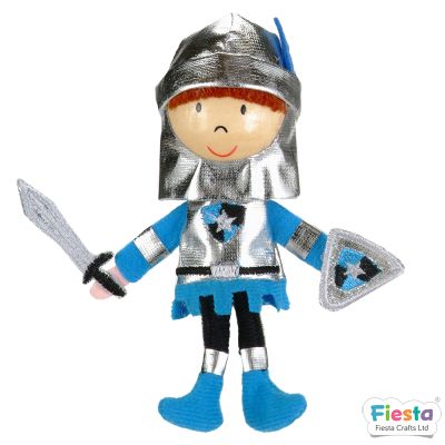 Títere dedo cabeza madera Caballero