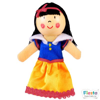 Títere dedo cabeza madera Blanca Nieves