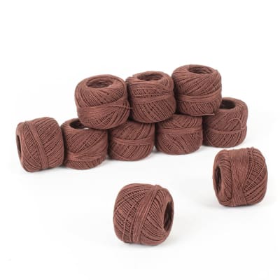 Hilo de bordar perle 10grs café 10 ovillos HC1