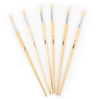 6 Pinceles redondos para óleo n°12 Mae