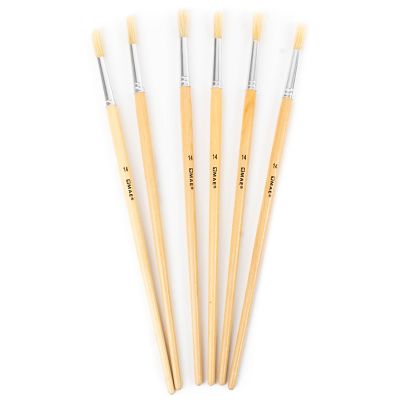 6 Pinceles redondos para óleo n°14 Mae