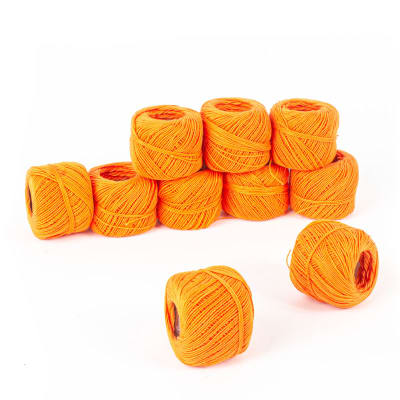 Hilo de bordar perle 10grs naranjo 10 ovillos1