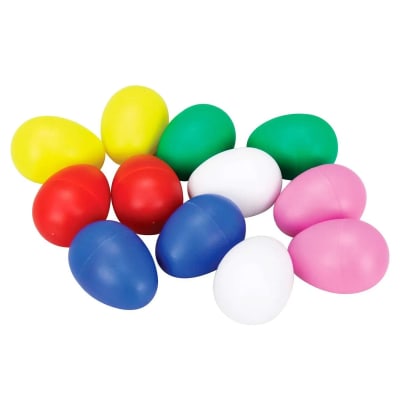 Huevos de percusión plásticos 12 unidades1