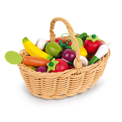 Cesta de 24 frutas y verduras de madera1