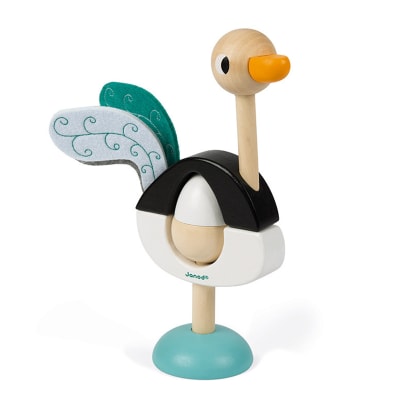 Zigolos Juego apilable avestruz de madera1