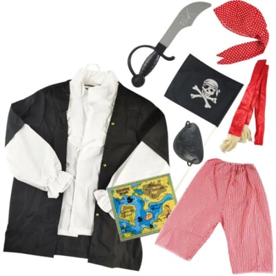 Disfraz pirata con accesorios