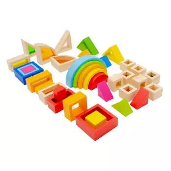 Juego de construcción madera/acrílico 37pz1