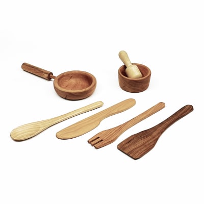 Set utensilios de cocina 6pz madera nativa1