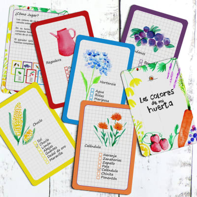 Juego de cartas de asociación 52pz Los colores de mi huerta1