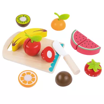 Frutas para Cortar de Madera, 17 Pz