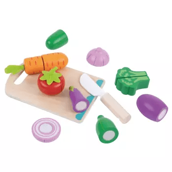 Verduras para Cortar de Madera, 16 Pz