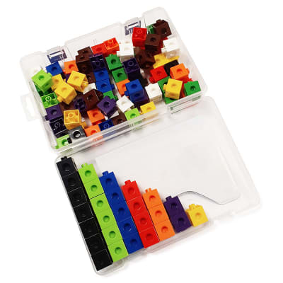 Cubos multiencaje unifix 10 colores 100 unidades en caja