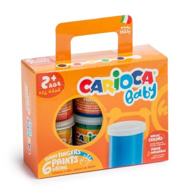 Pinturas para dedos Baby 6 colores de 80 ml1