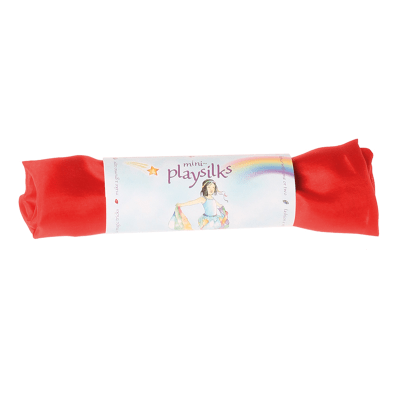 Pañuelo seda de juego Waldorf color rojo1