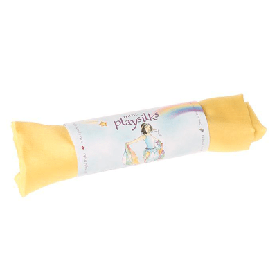 Pañuelo seda de juego Waldorf color amarillo1