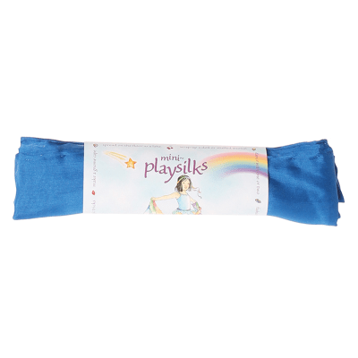 Pañuelo seda de juego Waldorf color azul rey1