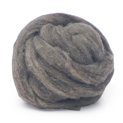 Lana oveja cardada vellón color gris teñido de 100grs1