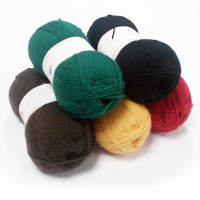 Lana 100% oveja 3 hebras 5 ovillos diferentes colores1