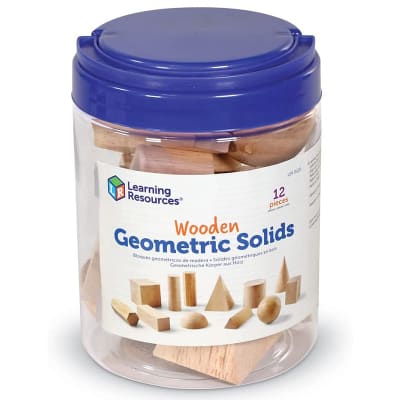 Cuerpos geométricos de madera 12pz1