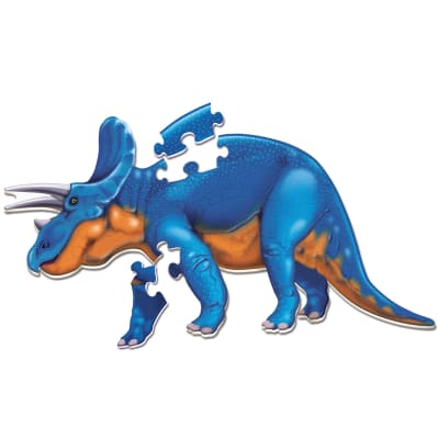 Dino puzzle gigante para piso, diseño Triceratops 20pz