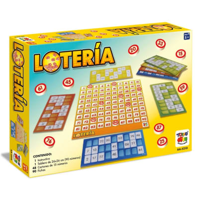 Lotería 48 Cartones Fichas de Madera