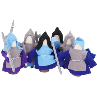 Set 6 caballeros articulados Magic Wood KN6-B1