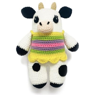 Muñeco animal amigurumi Vaca1